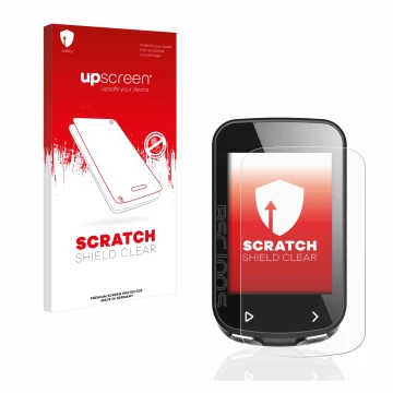 Face avant d’un emballage produit avec le logo de la marque upscreen. À côté, l’appareil iGPSPORT BSC100S est représenté avec 