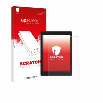 Face avant d’un emballage produit avec le logo de la marque upscreen. À côté, l’appareil Boox Tab Mini C est représenté avec l