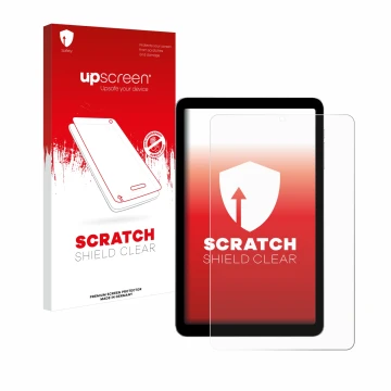 Face avant d’un emballage produit avec le logo de la marque upscreen. À côté, l’appareil Alldocube iPlay 50 mini est représent