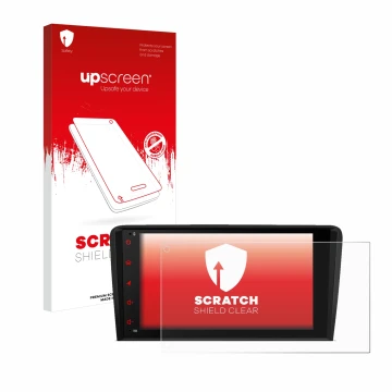 Face avant d’un emballage produit avec le logo de la marque upscreen. À côté, l’appareil Xtrons PSA80A3AL est représenté avec 