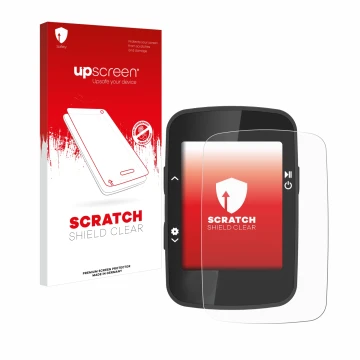 Face avant d’un emballage produit avec le logo de la marque upscreen. À côté, l’appareil CooSpo BC26 est représenté avec la pr