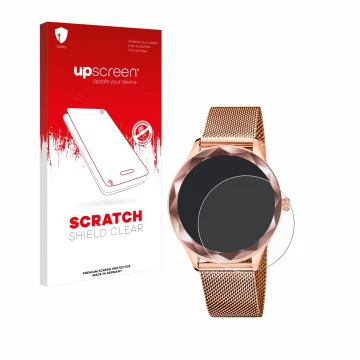 Face avant d’un emballage produit avec le logo de la marque upscreen. À côté, l’appareil Lotus SMARTIME 50036/1 est représenté