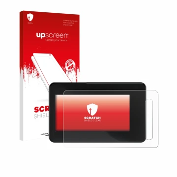 Face avant d’un emballage produit avec le logo de la marque upscreen. À côté, l’appareil Shimano Steps SC-EN600 est représenté