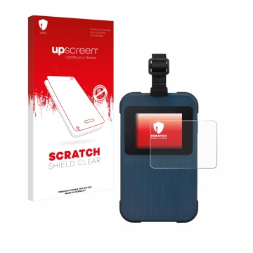 Face avant d’un emballage produit avec le logo de la marque upscreen. À côté, l’appareil Acer Enduro Connect M3 est représenté