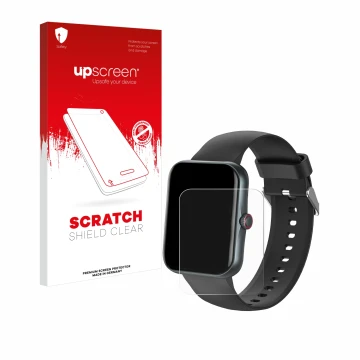 Face avant d’un emballage produit avec le logo de la marque upscreen. À côté, l’appareil Pthtechus S80K est représenté avec la