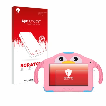 Face avant d’un emballage produit avec le logo de la marque upscreen. À côté, l’appareil okulaku KIDS03-Pro03 7