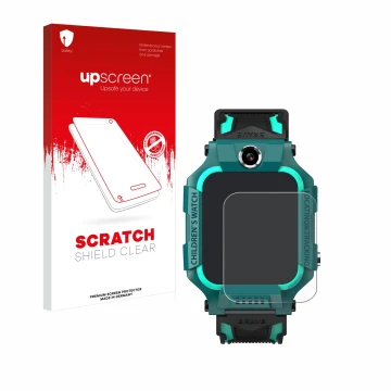 Face avant d’un emballage produit avec le logo de la marque upscreen. À côté, l’appareil Retoo Smartwatch 1.44
