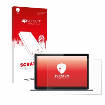 Face avant d’un emballage produit avec le logo de la marque upscreen. À côté, l’appareil Lenovo IdeaPad Duet 5i Gen 8 12