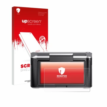 Face avant d’un emballage produit avec le logo de la marque upscreen. À côté, l’appareil Revopoint Miraco est représenté avec 