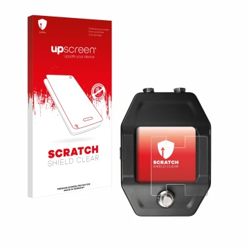 Face avant d’un emballage produit avec le logo de la marque upscreen. À côté, l’appareil Shure GLXD16+ est représenté avec la 