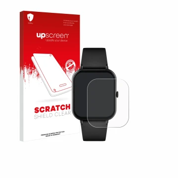 Face avant d’un emballage produit avec le logo de la marque upscreen. À côté, l’appareil Reflex Active Series 17 est représent