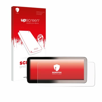 Face avant d’un emballage produit avec le logo de la marque upscreen. À côté, l’appareil Erisin ES46GC50-TDE 12,3