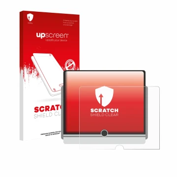 Face avant d’un emballage produit avec le logo de la marque upscreen. À côté, l’appareil Lexus LBX 2024 est représenté avec la