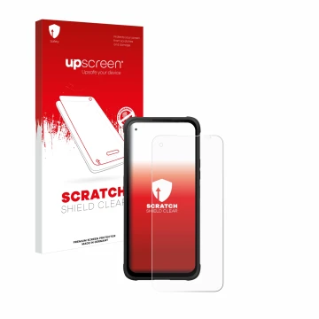 Face avant d’un emballage produit avec le logo de la marque upscreen. À côté, l’appareil Hammer Blade V est représenté avec la