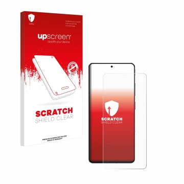 Face avant d’un emballage produit avec le logo de la marque upscreen. À côté, l’appareil ZTE Nubia Z60S Pro est représenté ave