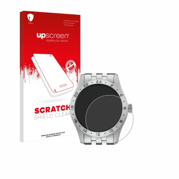 Face avant d’un emballage produit avec le logo de la marque upscreen. À côté, l’appareil Seiko 5 Sports SSK023K1 est représent