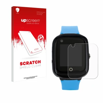 Face avant d’un emballage produit avec le logo de la marque upscreen. À côté, l’appareil One2Track Connect NEO est représenté 