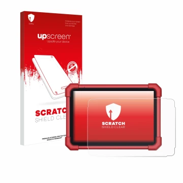 Face avant d’un emballage produit avec le logo de la marque upscreen. À côté, l’appareil Launch X-431 Euro Link est représenté