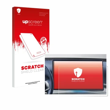 Face avant d’un emballage produit avec le logo de la marque upscreen. À côté, l’appareil BYD Atto 3 Design 16