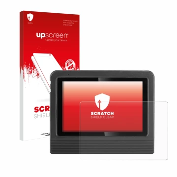 Face avant d’un emballage produit avec le logo de la marque upscreen. À côté, l’appareil Launch X-431 V+ 5.0 Pro3S est représe