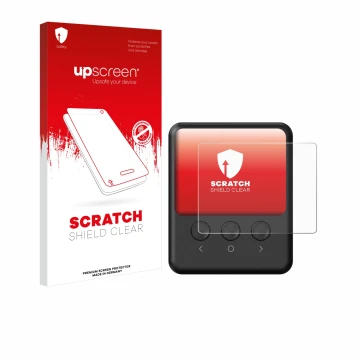 Face avant d’un emballage produit avec le logo de la marque upscreen. À côté, l’appareil ISDT 608PD est représenté avec la pro