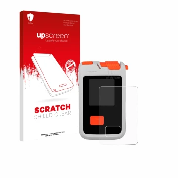 Face avant d’un emballage produit avec le logo de la marque upscreen. À côté, l’appareil Mammut Barryvox Barryvox 2 est représ