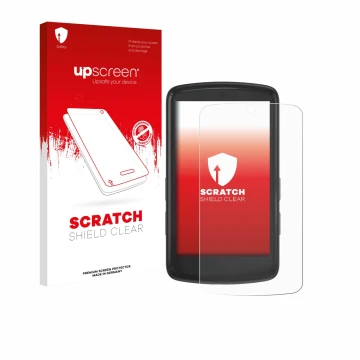 Face avant d’un emballage produit avec le logo de la marque upscreen. À côté, l’appareil Bryton Rider S810 est représenté avec