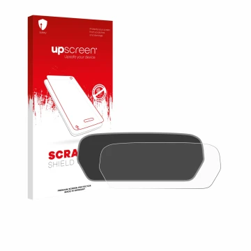 Face avant d’un emballage produit avec le logo de la marque upscreen. À côté, l’appareil Audi S3 8Y (2024) est représenté avec
