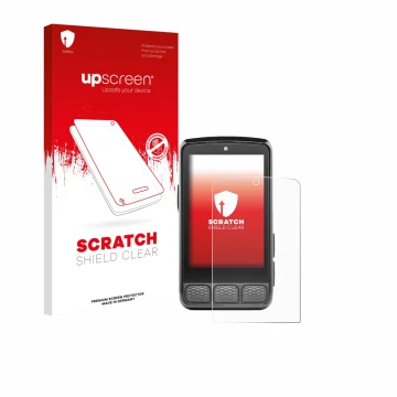 Face avant d’un emballage produit avec le logo de la marque upscreen. À côté, l’appareil Wahoo Elemnt Roam 3 est représenté av