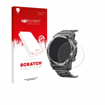 Face avant d’un emballage produit avec le logo de la marque upscreen. À côté, l’appareil Naixues 55G 1.46