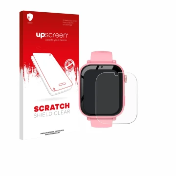 Face avant d’un emballage produit avec le logo de la marque upscreen. À côté, l’appareil CATGIFF A22 est représenté avec la pr
