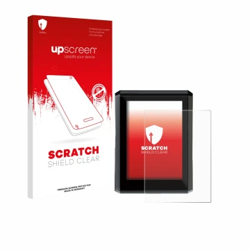 Face avant d’un emballage produit avec le logo de la marque upscreen. À côté, l’appareil Shimano SC-EN610 est représenté avec 