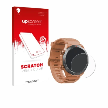 Face avant d’un emballage produit avec le logo de la marque upscreen. À côté, l’appareil Qecnato S10 1.39