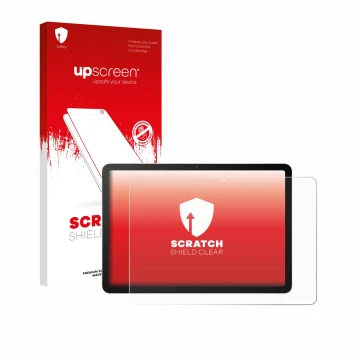 Face avant d’un emballage produit avec le logo de la marque upscreen. À côté, l’appareil Wacom MovinkPad 11 est représenté ave