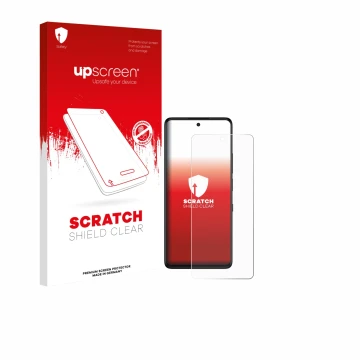 Face avant d’un emballage produit avec le logo de la marque upscreen. À côté, l’appareil TCL 50 Pro NXTPaper 5G est représenté