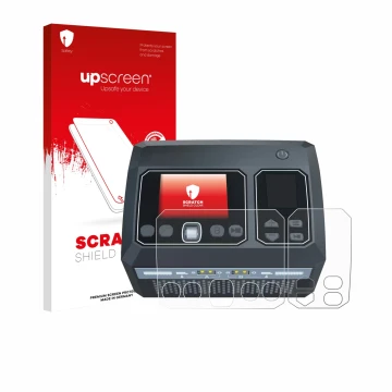 Face avant d’un emballage produit avec le logo de la marque upscreen. À côté, l’appareil SkyRc D750 Mix est représenté avec la
