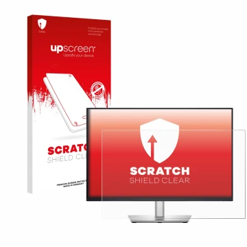 Face avant d’un emballage produit avec le logo de la marque upscreen. À côté, l’appareil Dell Pro 24 Plus P2425 est représenté