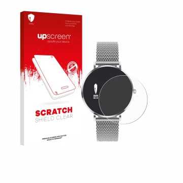 Face avant d’un emballage produit avec le logo de la marque upscreen. À côté, l’appareil Pireware Amory 5 Mini est représenté 