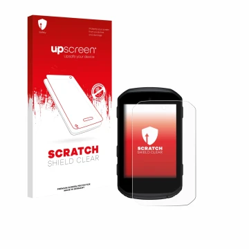 Face avant d’un emballage produit avec le logo de la marque upscreen. À côté, l’appareil Garmin Edge 550 est représenté avec l