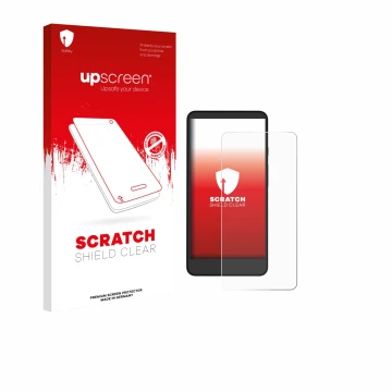 Face avant d’un emballage produit avec le logo de la marque upscreen. À côté, l’appareil Xiaomi Moaan InkPalm Mini Plus 2 est 