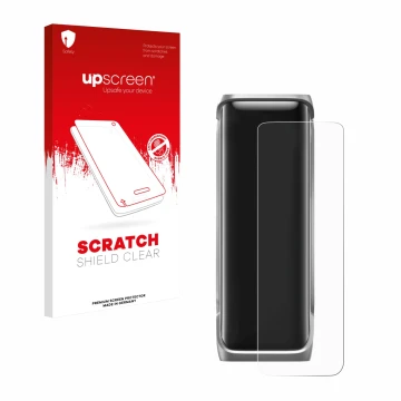 Face avant d’un emballage produit avec le logo de la marque upscreen. À côté, l’appareil EcoFlow Rapid Pro X est représenté av