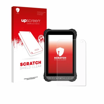 Face avant d’un emballage produit avec le logo de la marque upscreen. À côté, l’appareil Zoomsmart A8004 Series est représenté