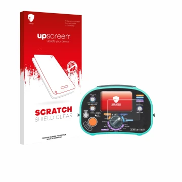 Face avant d’un emballage produit avec le logo de la marque upscreen. À côté, l’appareil Kewtech KT63DL est représenté avec la