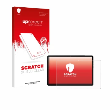 Face avant d’un emballage produit avec le logo de la marque upscreen. À côté, l’appareil Black Shark Pad 7 est représenté avec