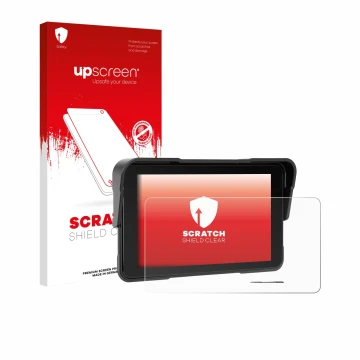 Face avant d’un emballage produit avec le logo de la marque upscreen. À côté, l’appareil Sixwin P2 5