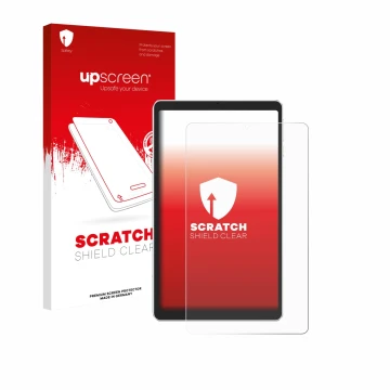 Face avant d’un emballage produit avec le logo de la marque upscreen. À côté, l’appareil Ulefone Tab A9 Pro est représenté ave