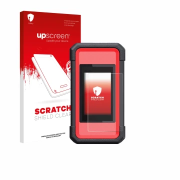Face avant d’un emballage produit avec le logo de la marque upscreen. À côté, l’appareil Launch X431 SmartLink C V2.0 est repr