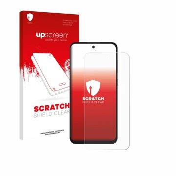 Face avant d’un emballage produit avec le logo de la marque upscreen. À côté, l’appareil Oukitel C69 est représenté avec la pr