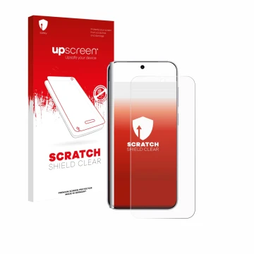 Face avant d’un emballage produit avec le logo de la marque upscreen. À côté, l’appareil Vivo X300 Pro est représenté avec la 