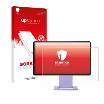 Face avant d’un emballage produit avec le logo de la marque upscreen. À côté, l’appareil Sotsu FlipAction Touch 14